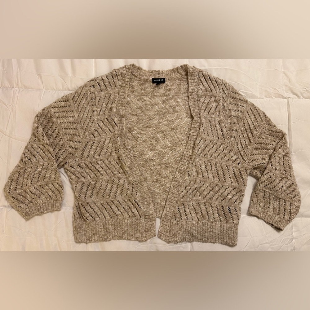 Torrid Ribbed Loose Knit Cardigan - Picture 1 of 7